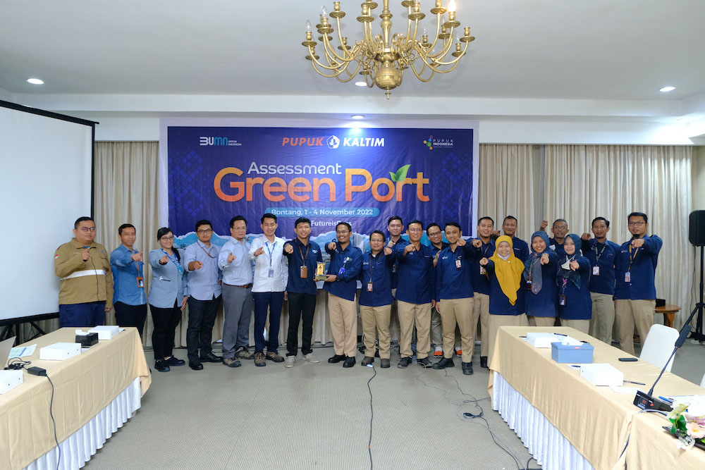 PT Pupuk Kalimantan Timur (Pupuk Kaltim) menggelar assessment Green Port 2022 oleh tim dari ID Survey selaku asesor perwakilan dari Kementerian Koordinator Kemaritiman dan Investasi (Kemenko Marves) selama empat hari pada 1 - 4 November 2022./JIBI-Istimewa