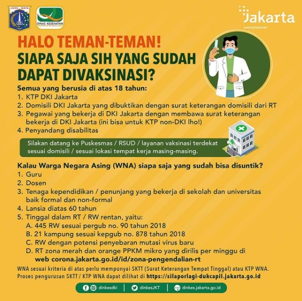 12++ Daftar vaksin gratis online jakarta info