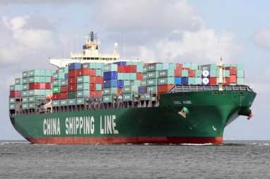 CHINA SHIPPING: Ini Kapal Raksasa China Buatan Korea Berukuran 4 Kali Lapangan Bola