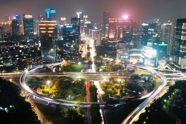 Gemerlap Kota Jakarta Di Malam Hari Bisnis Com