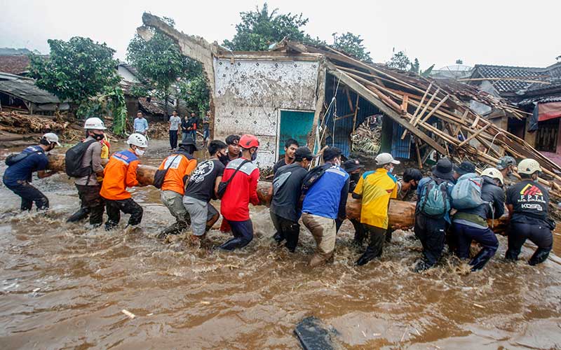 Kondisi Terkini Lokasi Banjir  Bandang di Sukabumi Jawa  