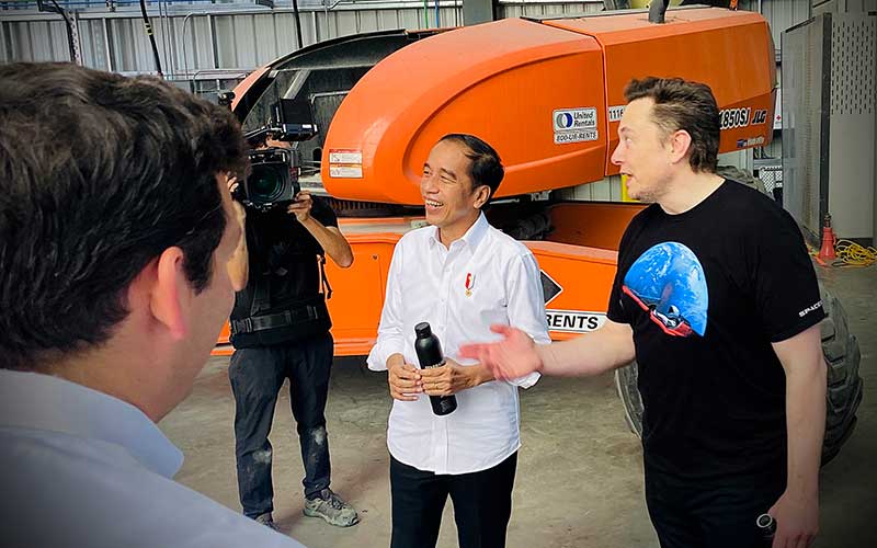 Presiden Joko Widodo Bertemu Founder SpaceX Elon Musk - Bisnis.com