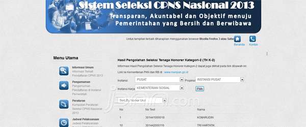 Daftar Kelulusan Cpns K2 Pemerintah Provinsi Riau Kabar24 Bisnis Com