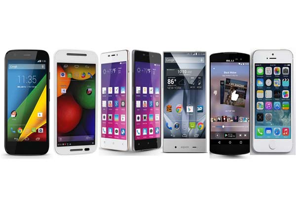 Motorola Moto G, Motorola Moto E, Blu Vivo Air, Sharp Aquo Crystal, Blu Studio X Plus, Lumia 635.  - Bisnis.com