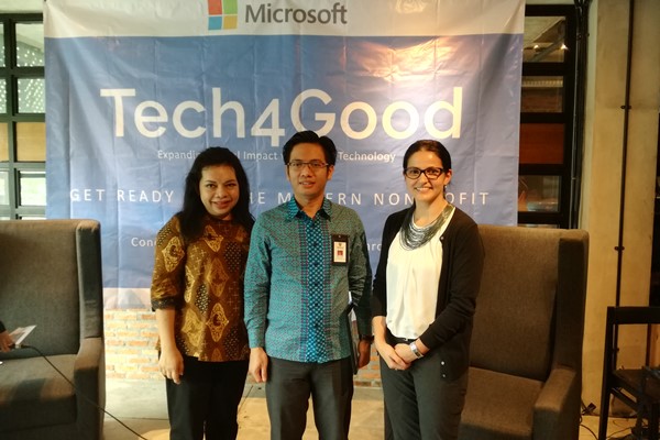 Acara Tech4Good dari Microsoft Indonesia di Jakarta pada Rabu (23/3/2017) - Bisnis/Agne