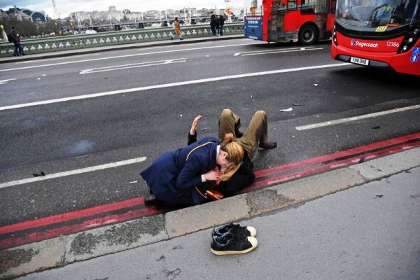 Salah satu korban serangan yang terjadi pada Rabu (22/3) di sekitar gedung parlemen Inggris.  - Reuters