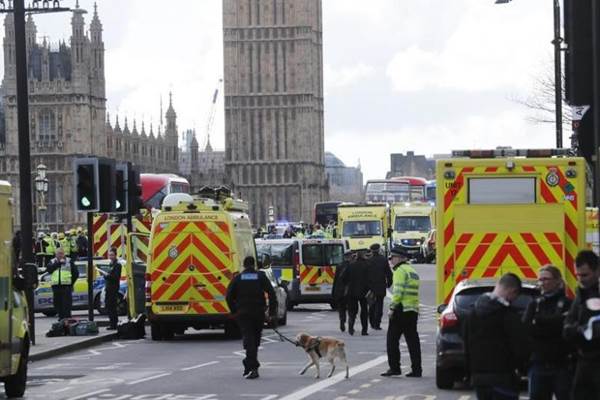 Suasana Kota London, Inggris pasca penyerangan, Rabu (22/3/2017) - Reuters