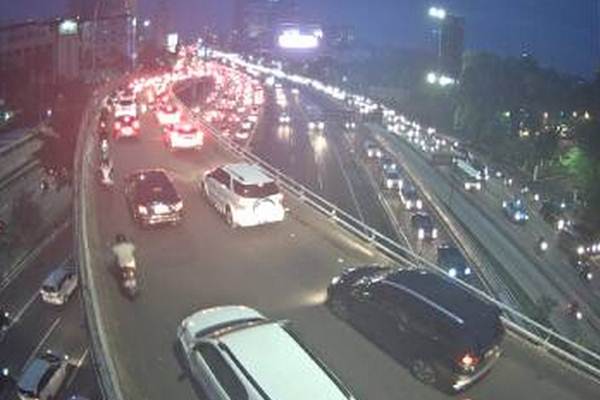 Ilustrasi situasi lalu lintas di Jakarta - TMC Polda Metro Jaya 