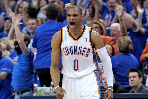 Point-guard Oklahoma City Thunder Russell Westbrook - Reuters