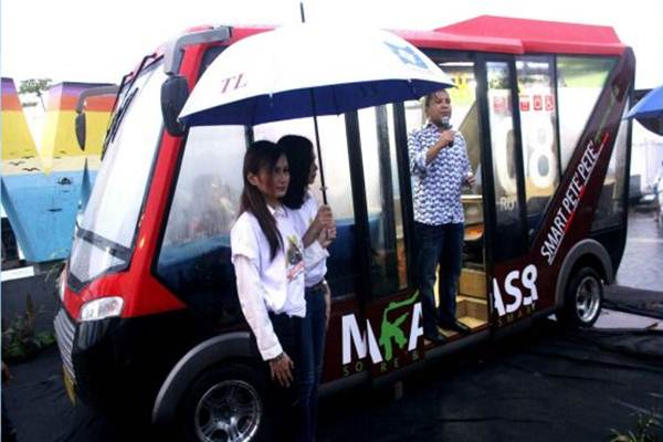 Smart pete pete atau angkutan umum pintar di Makassar, Sulsel. - Istimewa