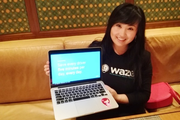 Global Strategic Partnership Manager Waze Mona Weng, di Jakarta, Jumat (7/4/2017) - Bisnis/Agne