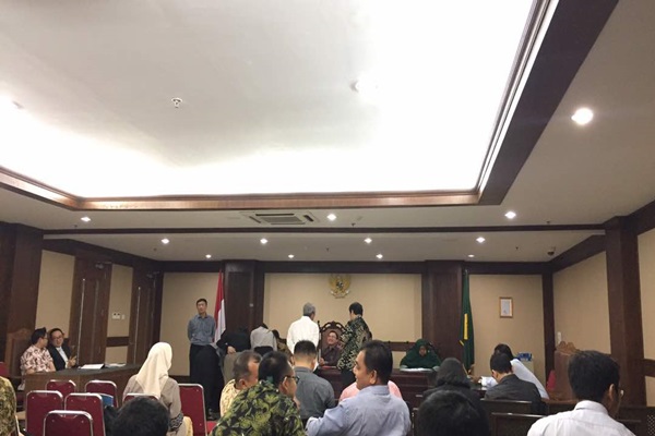 Suasana rapat kreditur PT Tehate Putra Tunggal dan PT Trimanten Gemilang di Pengadilan Niaga Jakarta Pusat, Senin (15/5/2017) -  Deliana Pradhita Sari