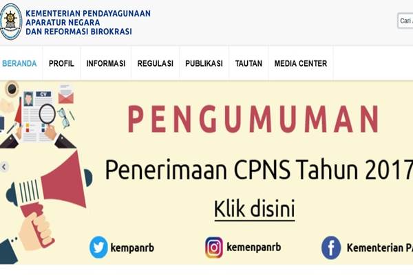 PENGUMUMAN CPNS KEMENKUMHAM 2017: Cpns.kemenkumham.go.id Sulit Diakses