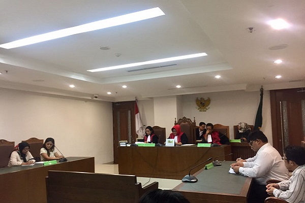 Sidang putusan perkara PKPU PT Modern Sevel Indonesia di Pengadilan Niaga Jakarta Pusat, Selasa (11/9/2017) -  Deliana Pradhita Sari