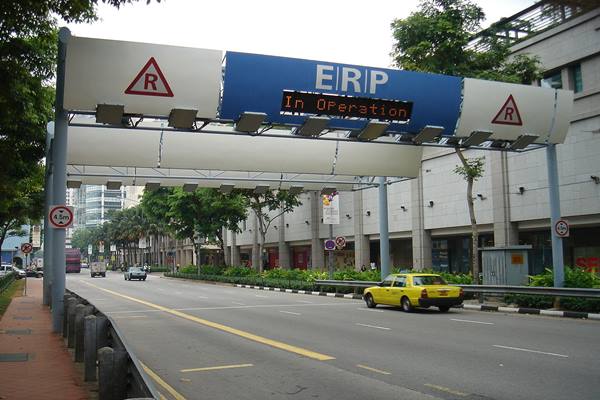 Jalan berbayar (ERP) di Singapura - wikipedia
