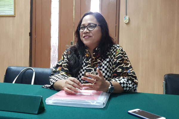 Josefina Agatha Syukur, Kuasa Hukum Basuki Tjahja Purnama alias Ahok, di Pengadilan Negeri Jakarta Utara Rabu (14/3/2018). Bisnis - Sholahuddin Al Ayyubi
