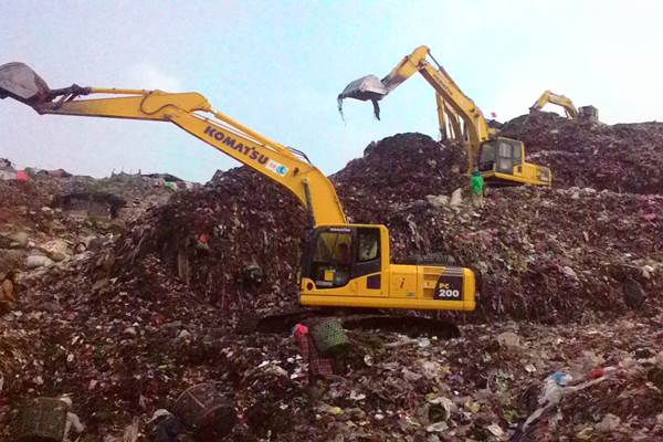 Pengelolaan Sampah Terpadu (TPST) di Bantar Gebang Pemerintah Kota Bekasi. - Antara