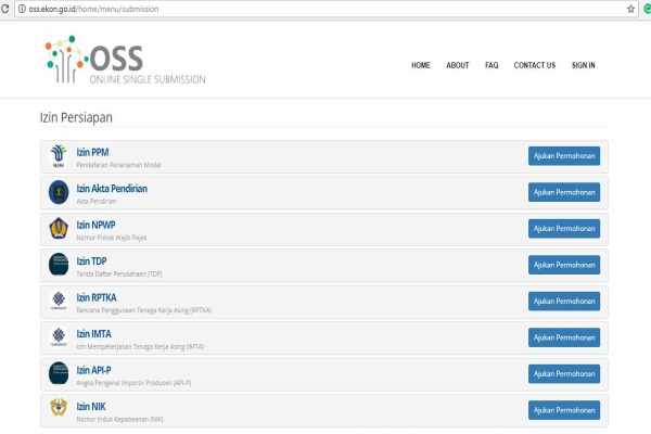 Ilustrasi web resmi OSS