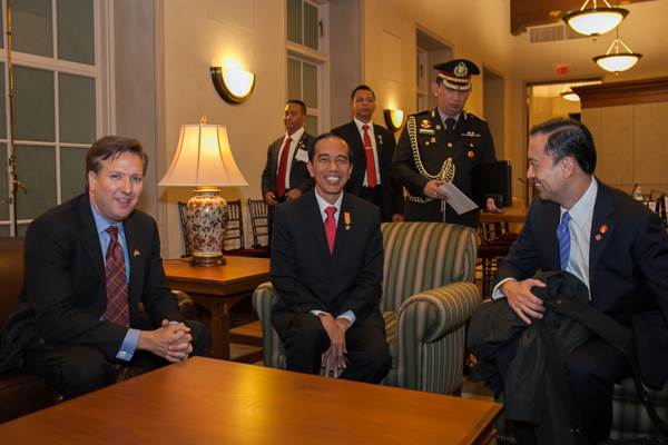 Presiden & CEO Dewan Bisnis AS-ASEAN Alexander C. Feldman dan Presiden Joko Widodo - Istimewa