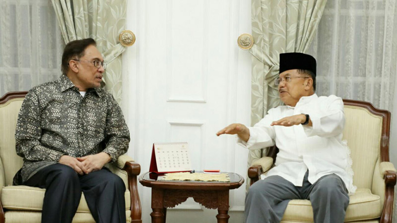 Anwar Ibrahim Bertemu JK di Rumah Dinas Wakil Presiden