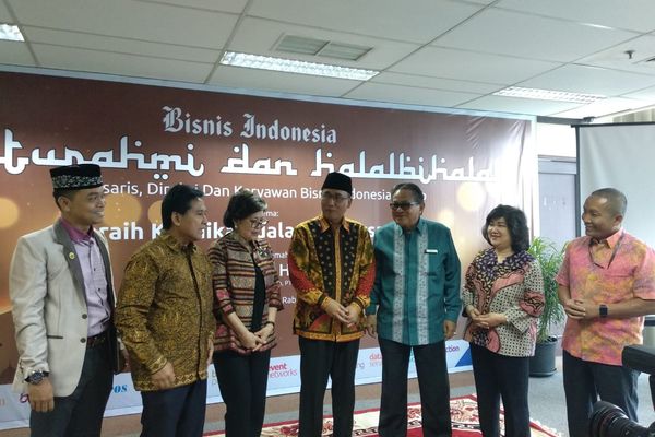 Halal Bihalal, Bisnis Indonesia Group Kenalkan Presiden Komisaris Baru