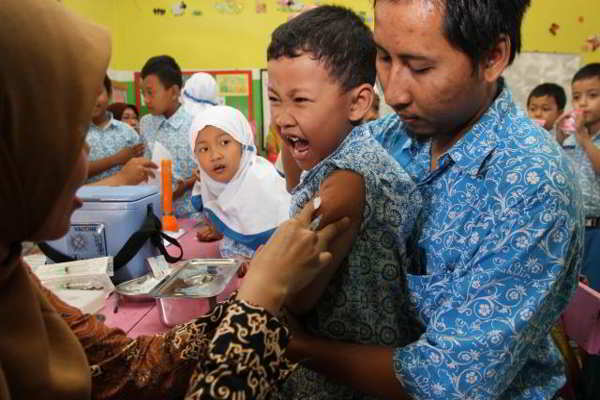 Imunisasi DT/TT untuk memberikan kekebalan anak terhadap penyakit difteri dan tetanus. - JIBI/Burhan Aris Nugraha