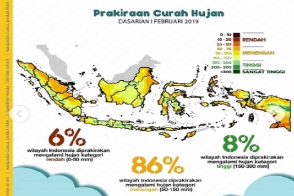 Februari 2020 Curah  Hujan  Jabodetabek Berkurang Kabar24 