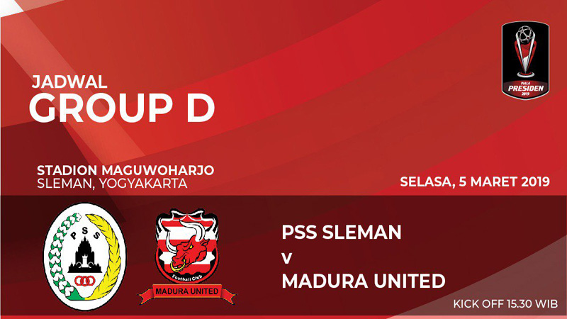 Jadwal pertandingan PSS Sleman vs Madura United. Foto: Twitter piala__presiden