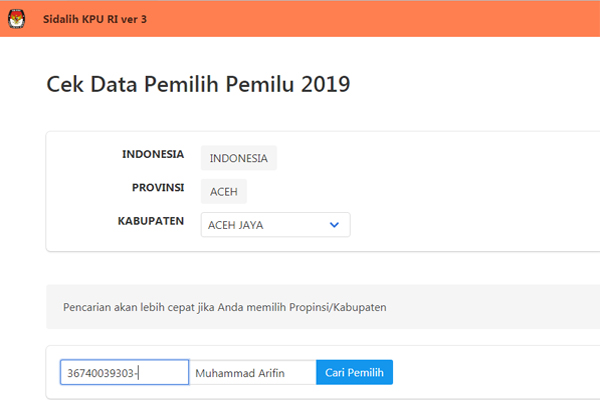 Pemilu 2019 : Kota-kota di Indonesia dengan DPT di Atas 1 Juta Jiwa
