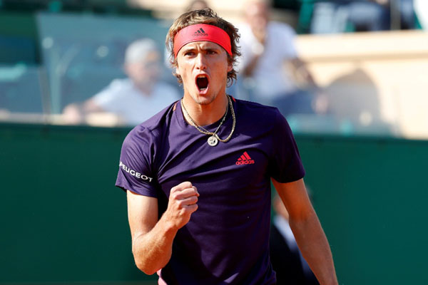 zverev purple shorts