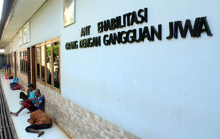 Sejumlah orang penyandang disabilitas mental berada di Panti Rehabilitasi Yayasan Galuh, Bekasi, Jawa Barat, Kamis (7/2/2019). - ANTARA/Risky Andrianto 