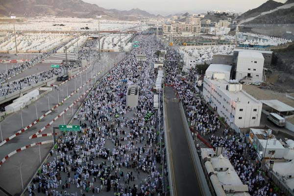 Prosesi ivadah haji saat di Mina. - Reuters/Suhaib Salem