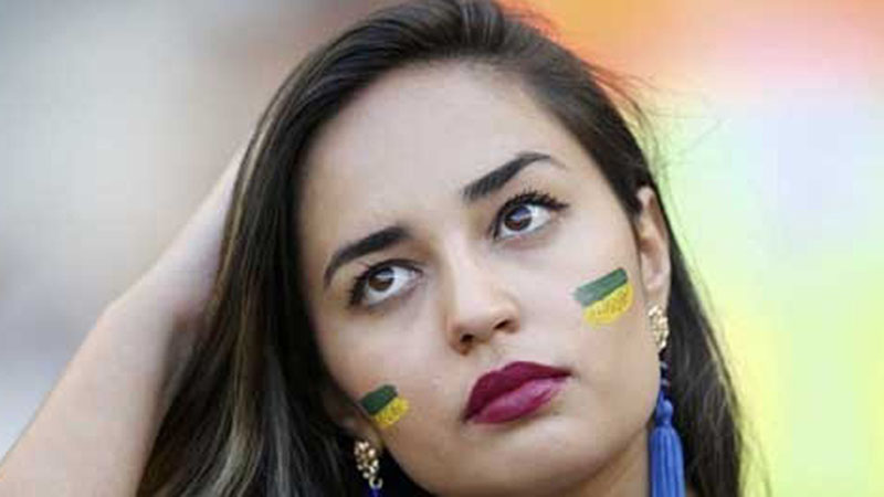 Salah satu fan Timnas Brasil. - Reuters
