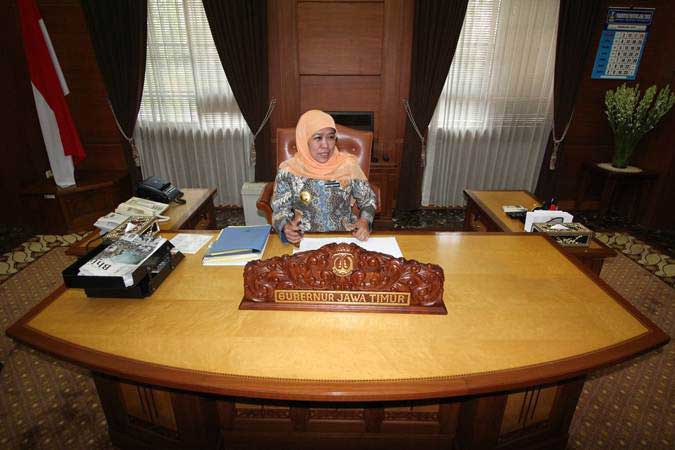 Gubernur Jawa Timur Khofifah Indar Parawansa. - ANTARA FOTO/Moch Asim 