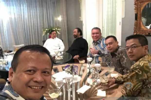 Pertemuan Surya Paloh dan Prabowo - Antara
