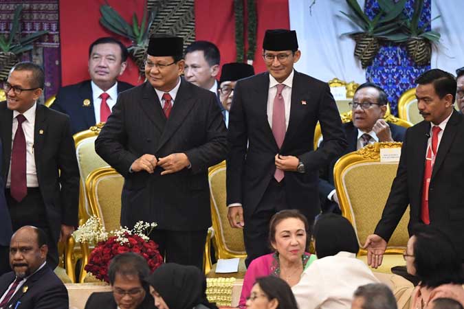 Hadiri Pelantikan Jokowi - Ma'ruf Amin, Prabowo - Sandi Tepati Janji