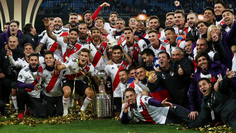 River Plate juara Copa Libertadores 2018 setelah menaklukkan sesama klub Argentina Boca Juniors di final. - Reuters/Sergio Perez