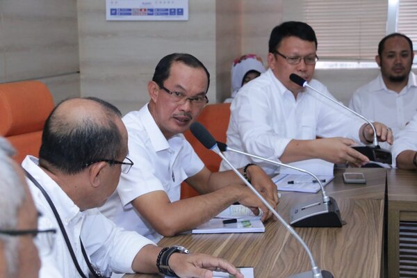 Wali Kota Palembang Harnojoyo memaparkan DED Restorasi Sungai Sekanak Lambidaro di Kementerian PUPR. - Istimewa