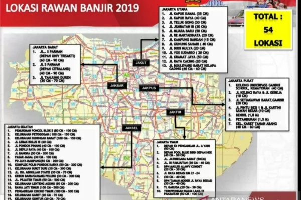 Ini 54 Lokasi Rawan Banjir Di Jakarta Kabar24 Bisnis Com