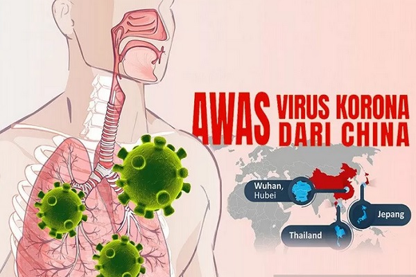 Ilustrasi waspada penularan penyakit pneumonia berat dari China yang diduga disebabkan virus corona tipe baru. - Antara