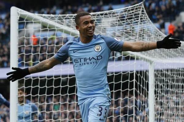Ujung tombak Manchester City Gabriel Jesus. - Reuters