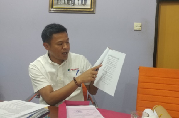 General Manager Pelindo 1 Cabang Batam Pasogit S. Simanungkalit saat menjelaskan tentang dasar izin kerja Pelindo 1 di wilayah Kepri. - Bisnis/Bobi Bani