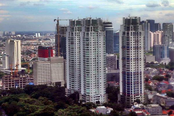 Deretan gedung bertingkat terlihat dari ketinggian di kawasan Sudirman, Jakarta, Rabu (26/12/2018). - Bisnis/Nurul Hidayat