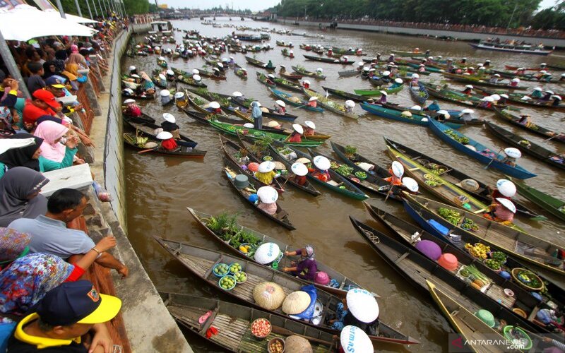 Objek Wisata Pasar Terapung Banjarmasin Ditutup Antisipasi