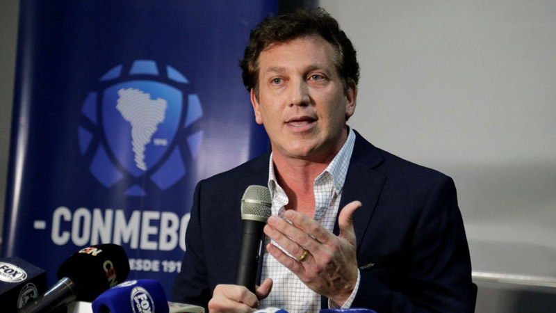 Presiden Konfederasi Sepak Bola Amerika Selatan (Conmebol) Alejandro Dominguez - Reuters