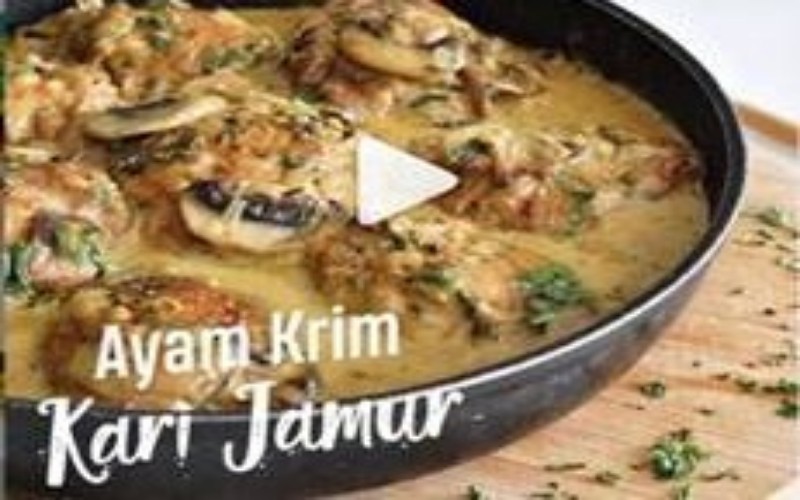 Resep Kreasi Ayam Krim Kari Jamur untuk Santap Lebaran 