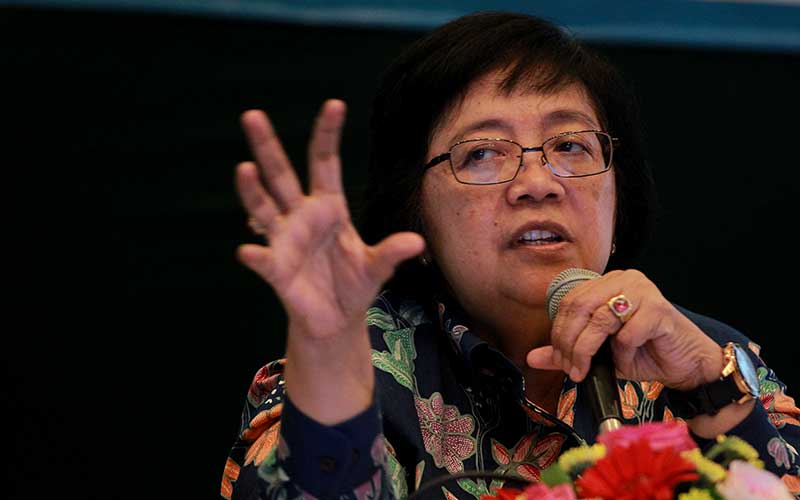 Menteri Lingkungan Hidup dan Kehutanan Siti Nurbaya. Dok. Bisnis Indonesia