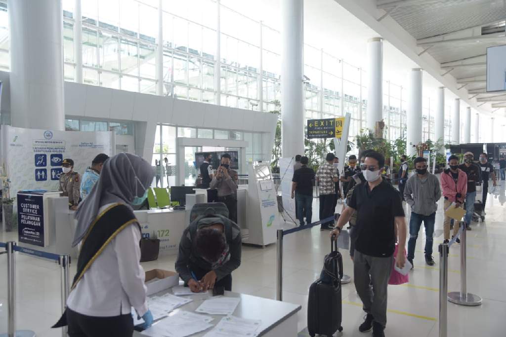 Suasana di Bandara Sultan Hasanuddin Makassar.