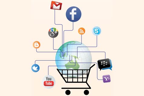 UMKM bisa mengandalkan e-commerce dan media sosial untuk membangun bisnis. - ilustrasi