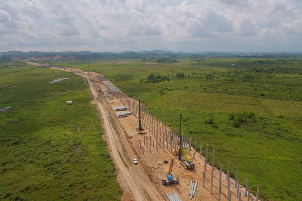 Pembangunan jalan tol Balikpapan Samarinda. Foto diambil pada Rabu (4/7/2018). - Istimewa/Jasamarga Balikpapan Samarinda